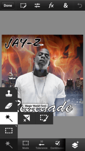 Some of the editing tools